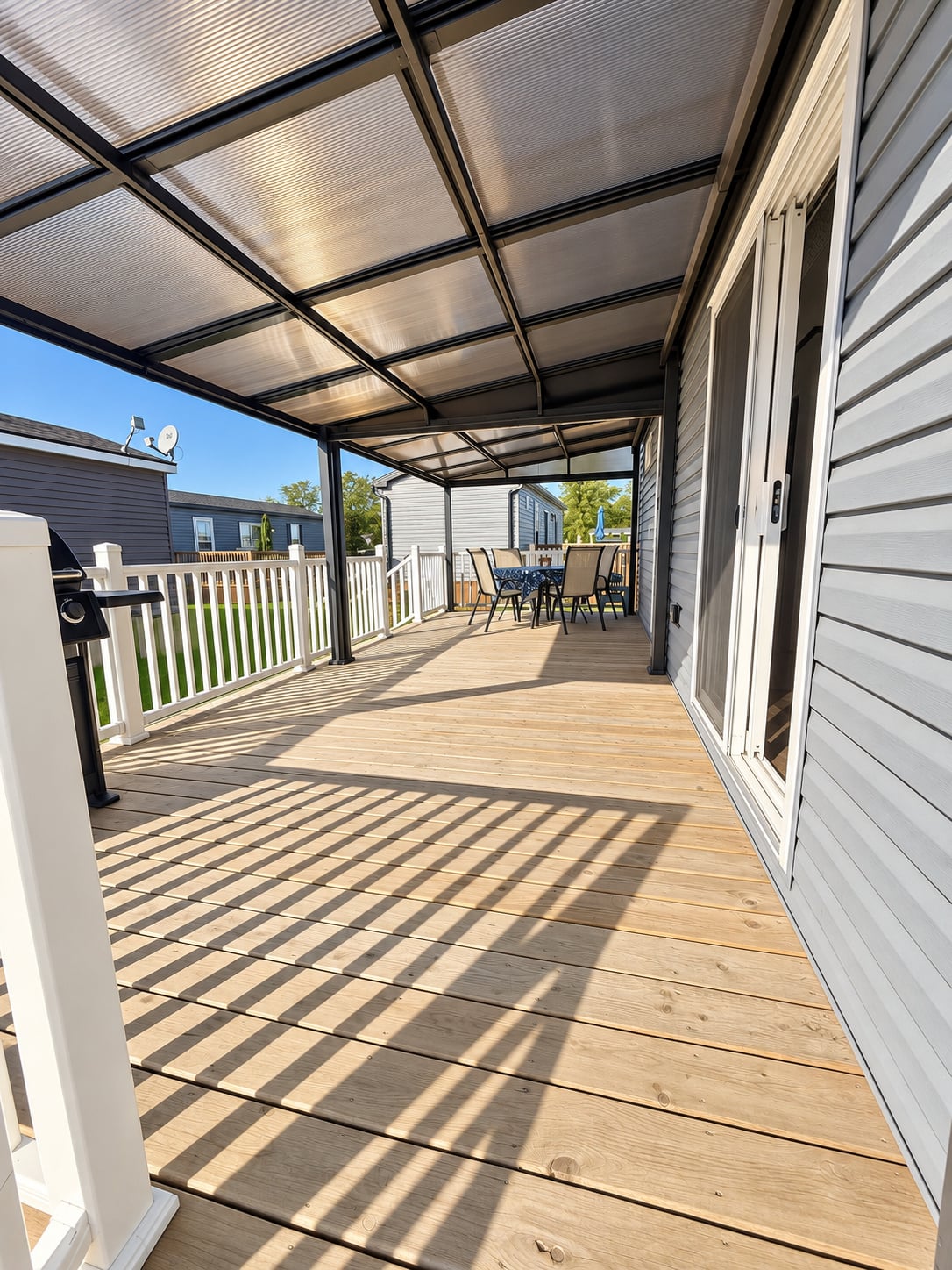 Covered deck, third view