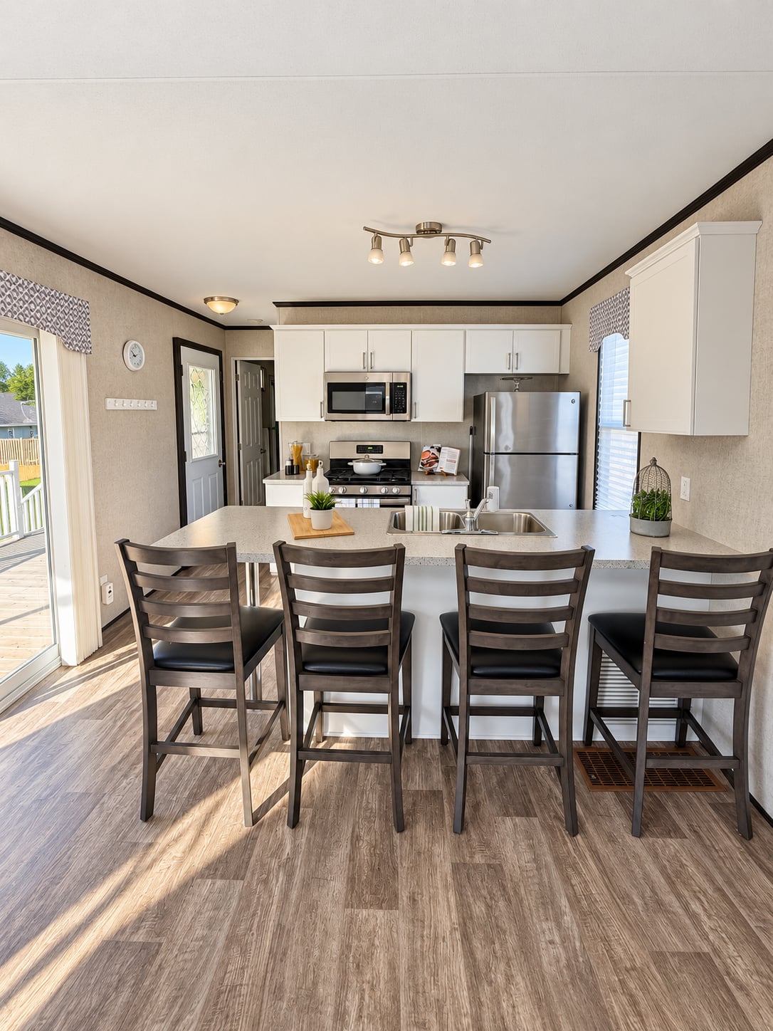 Dining area and kitchen