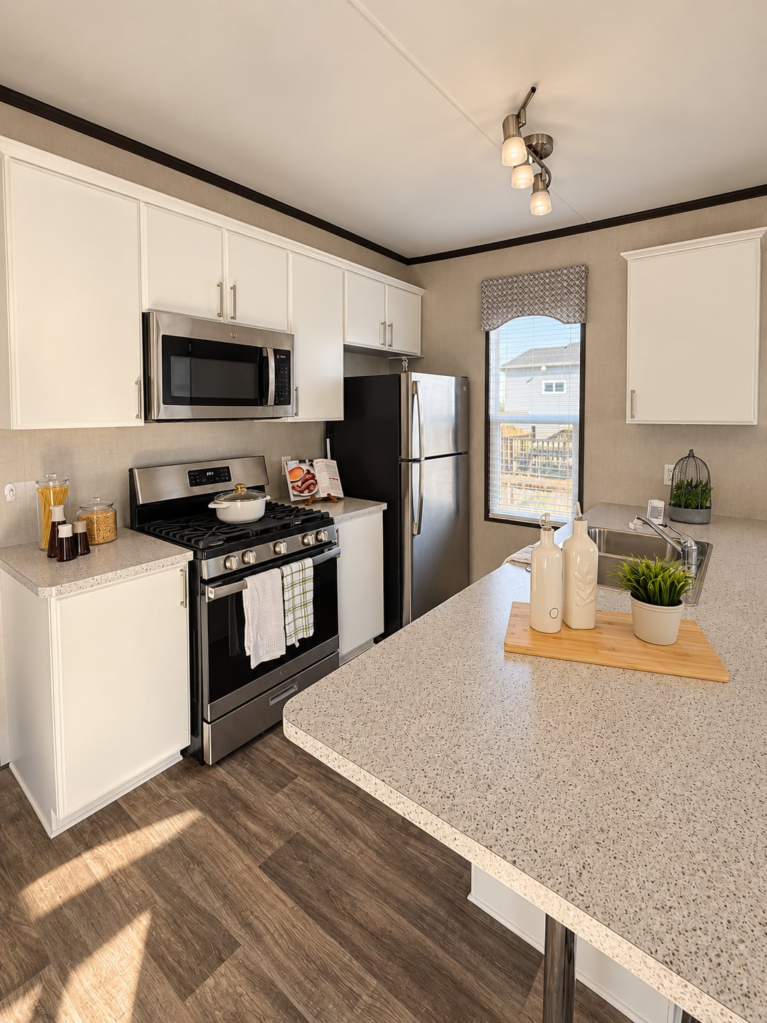The kitchen island