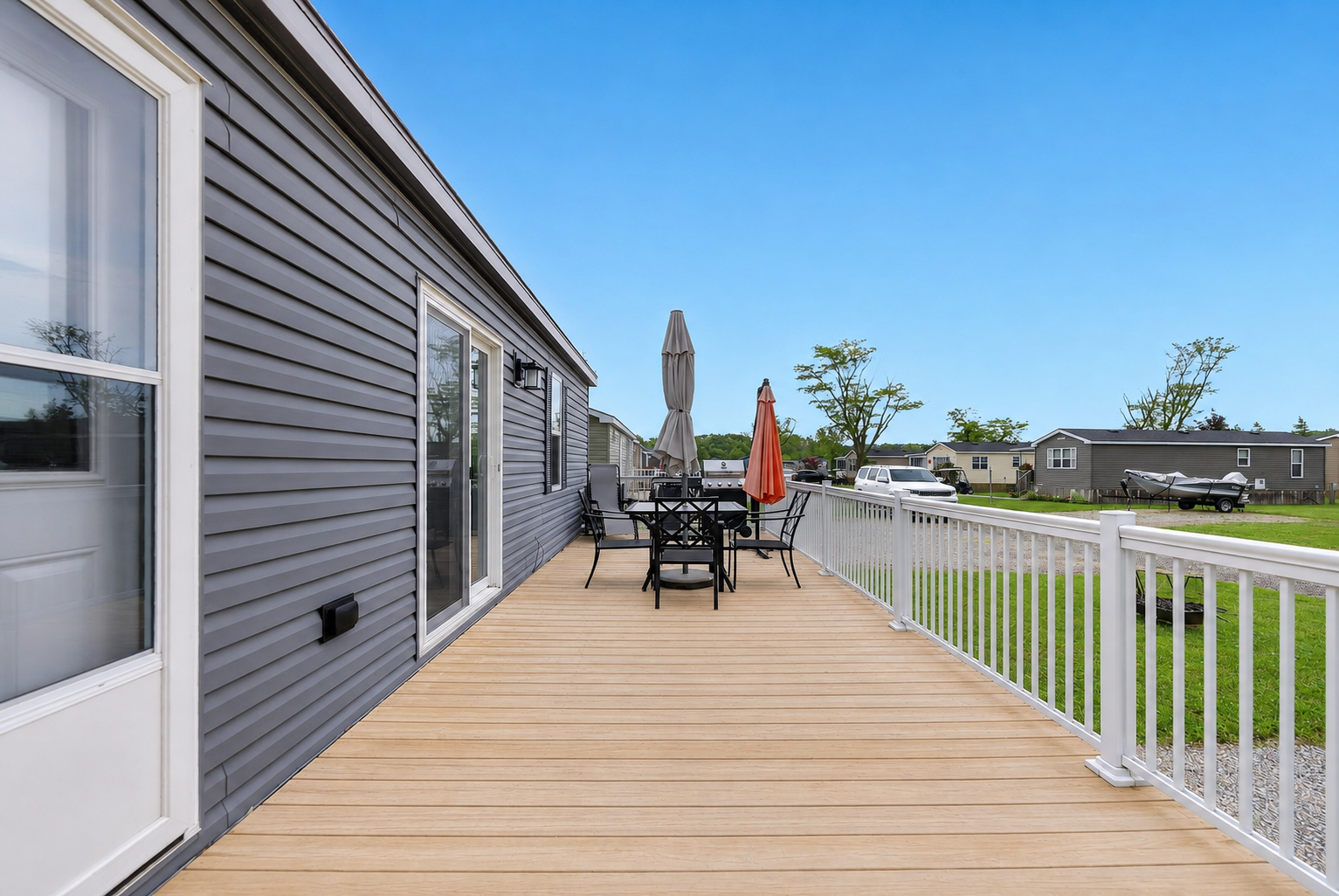 The deck at 510 Grapevine Drive, Vine Ridge Resort