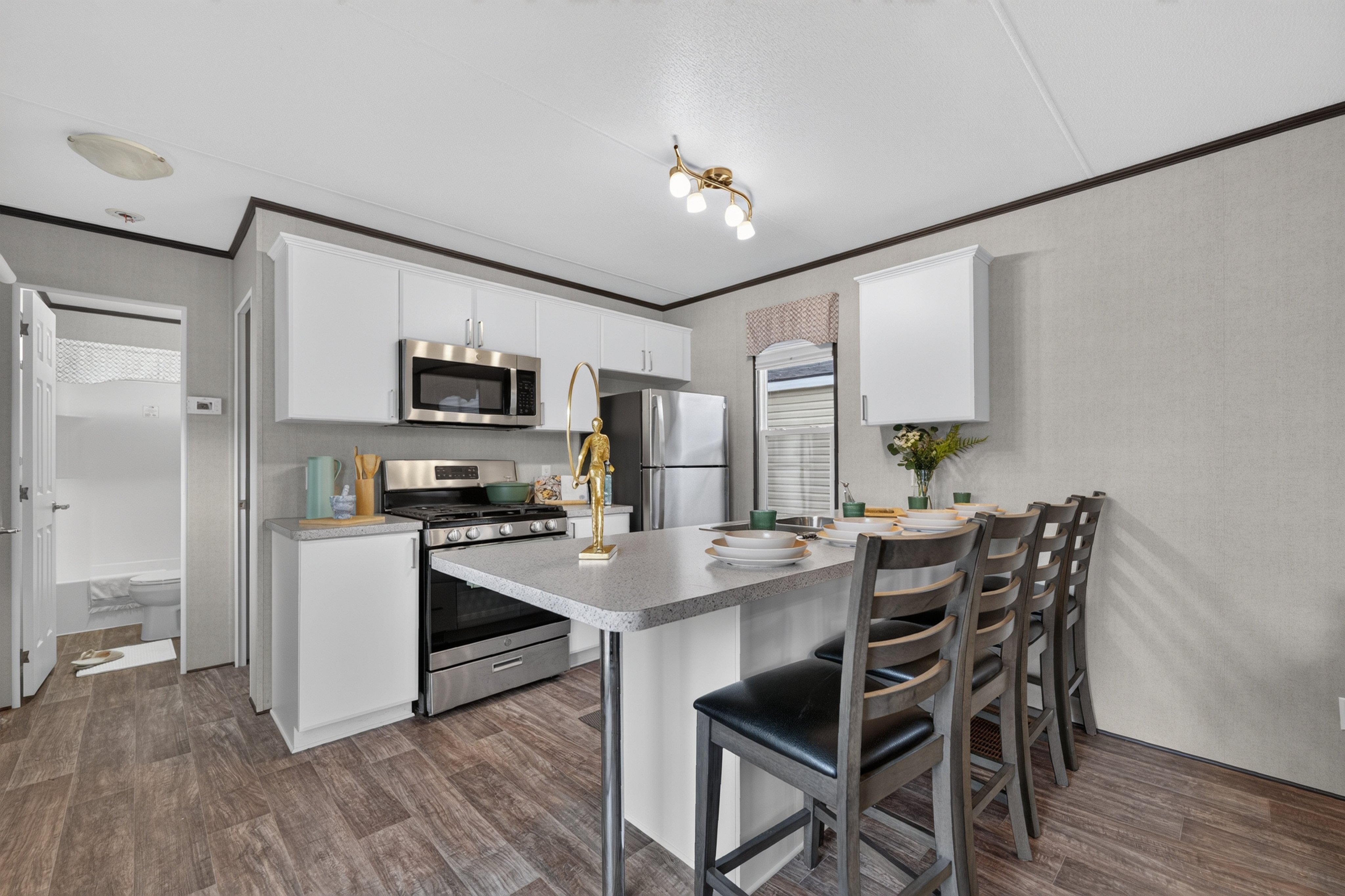 Kitchen with oversized island at 510 Grapevine Drive
