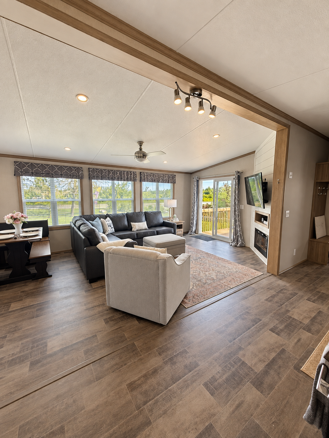 Living room, wide view