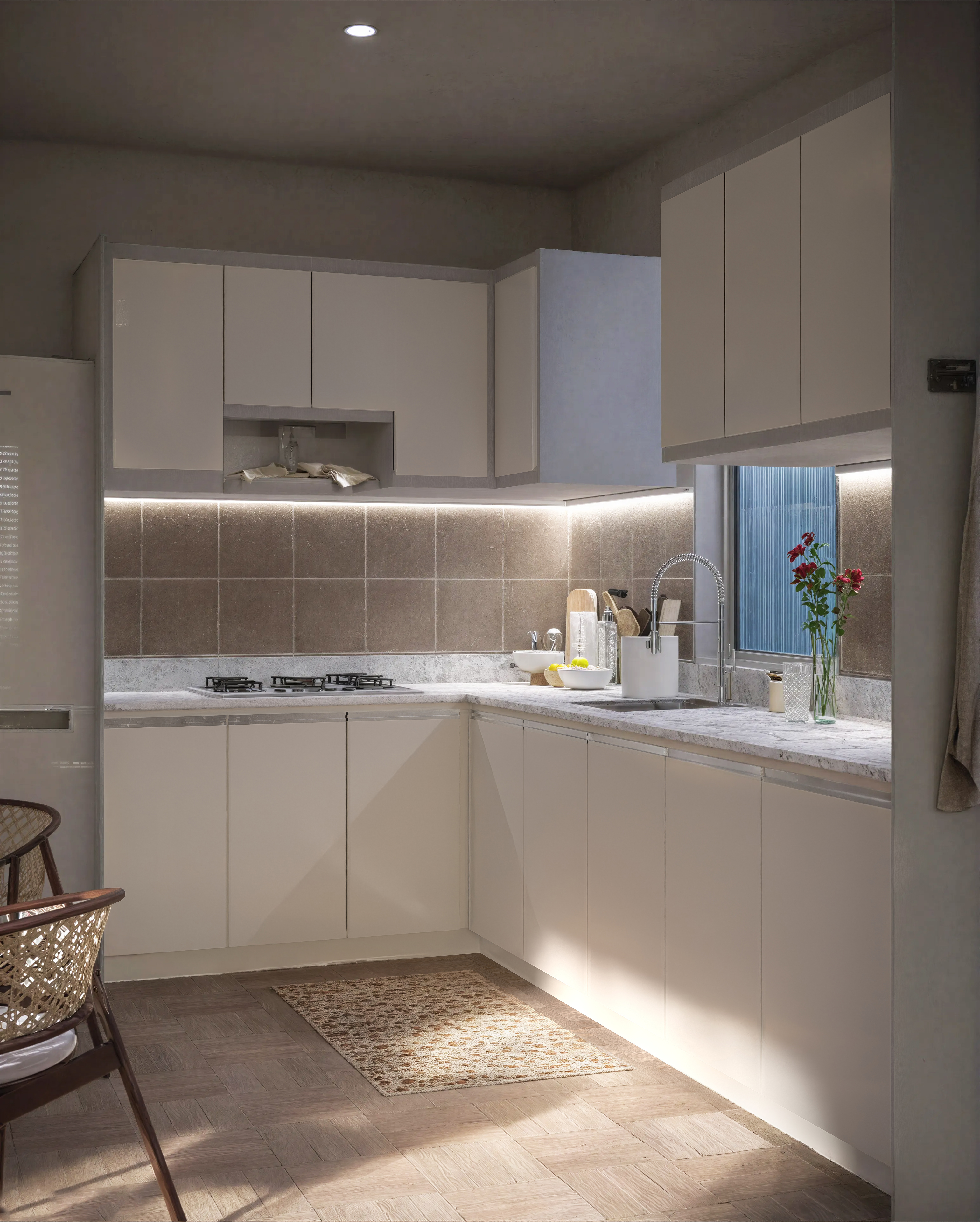 The kitchen in the Cedarwood