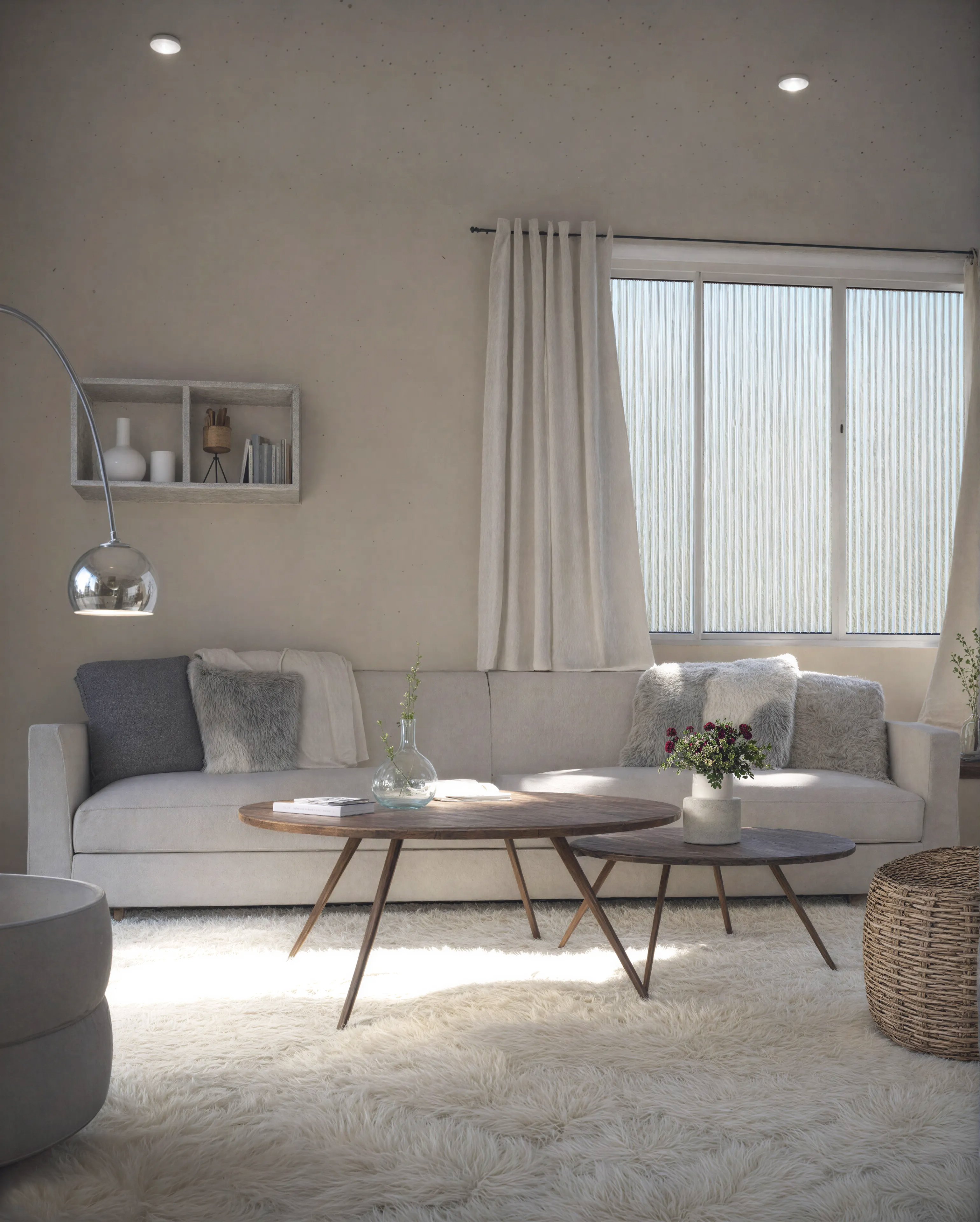 The living space in the Cedarwood