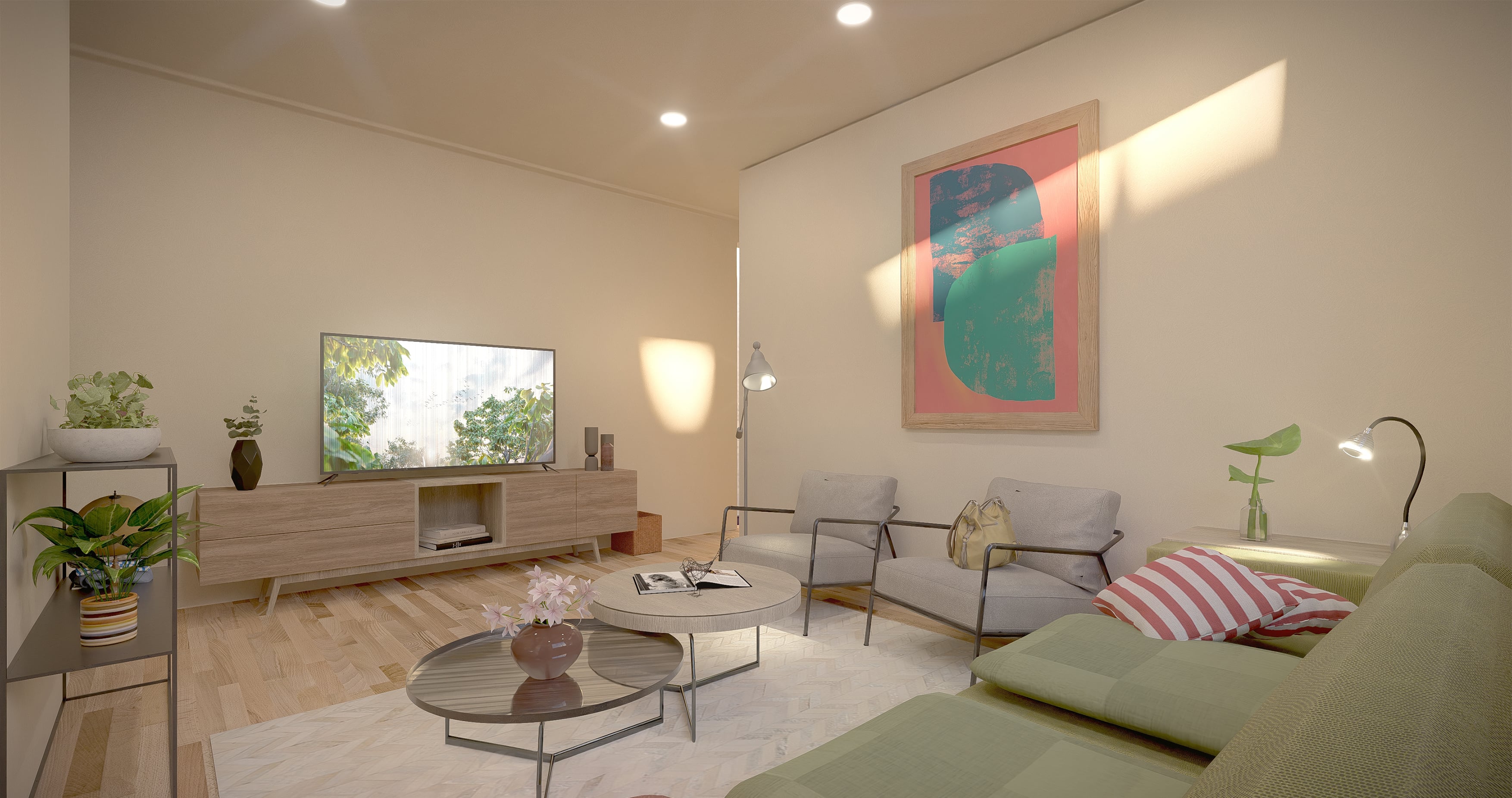 The living room in the Rosewood
